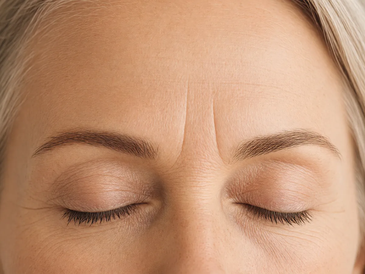 Frown lines (11s) between the brows