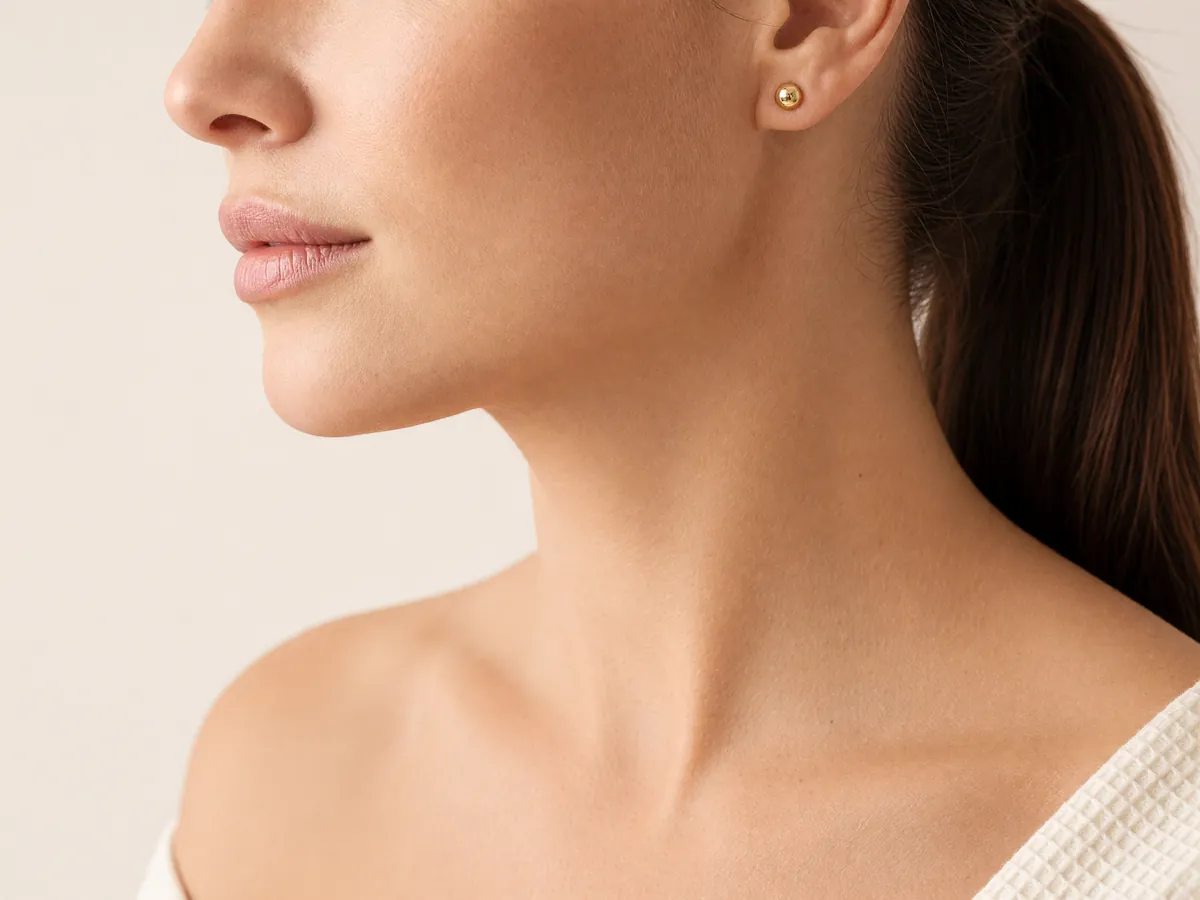 Slim, defined jawline after jaw slimming