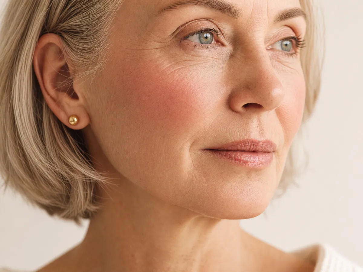 Facial redness on the cheek