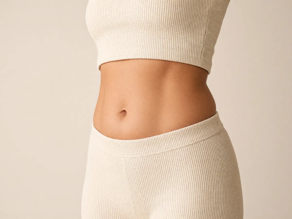 Lower stomach and waist, where stubborn fat sits