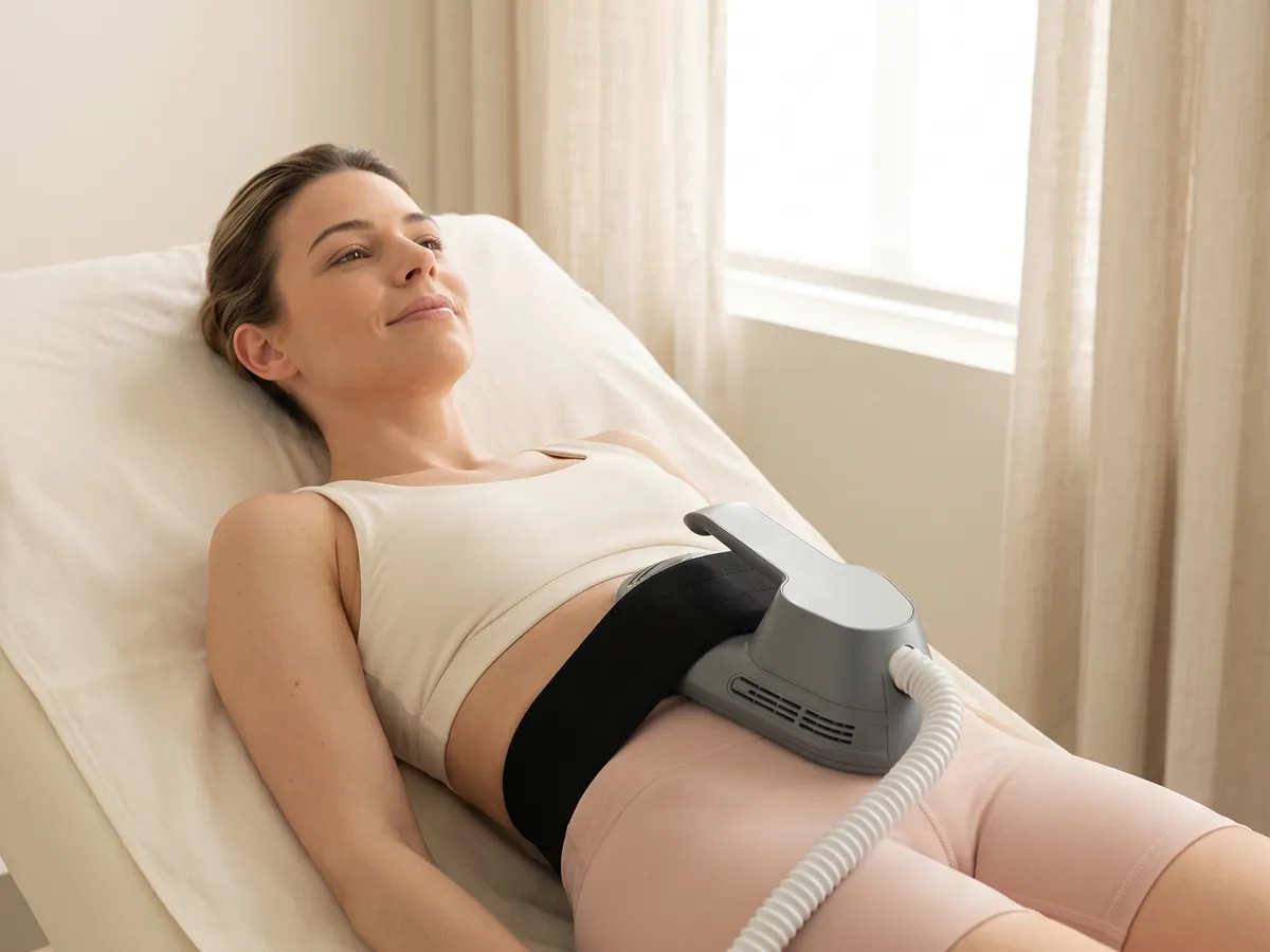 EmSculpt Neo body sculpting session for the abdomen