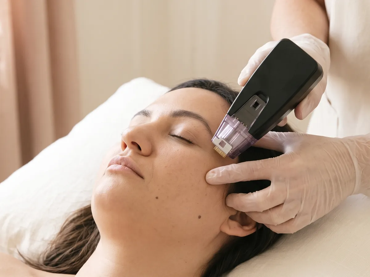 Morpheus8 treatment beside the eye area